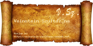 Veinstein Szultána névjegykártya